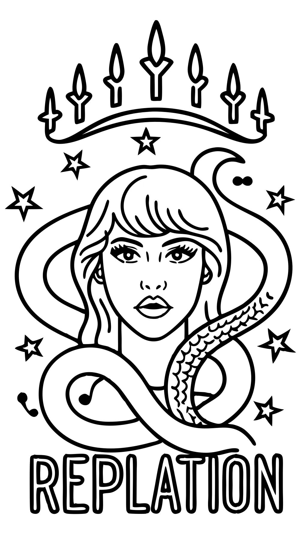 taylor swift coloring pages reputation